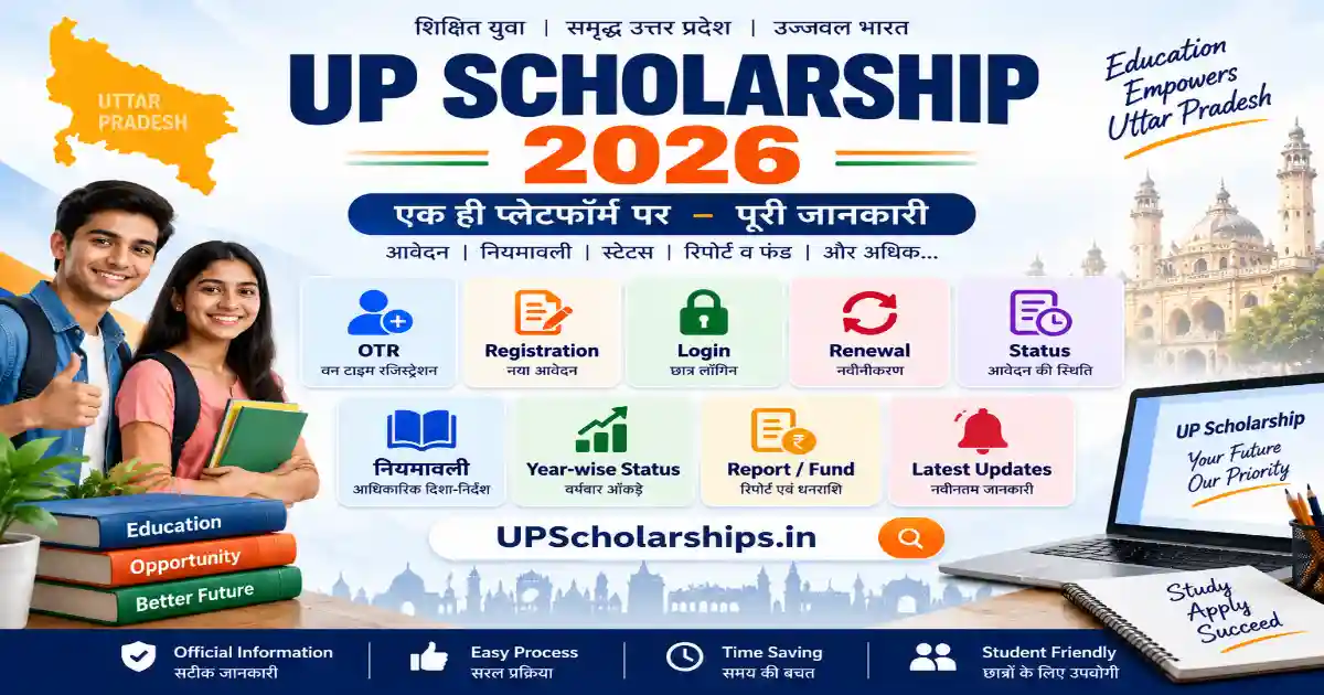 UP Scholarship 2026-27 Portal - OTR Registration, Login, Renewal aur Application Status Check